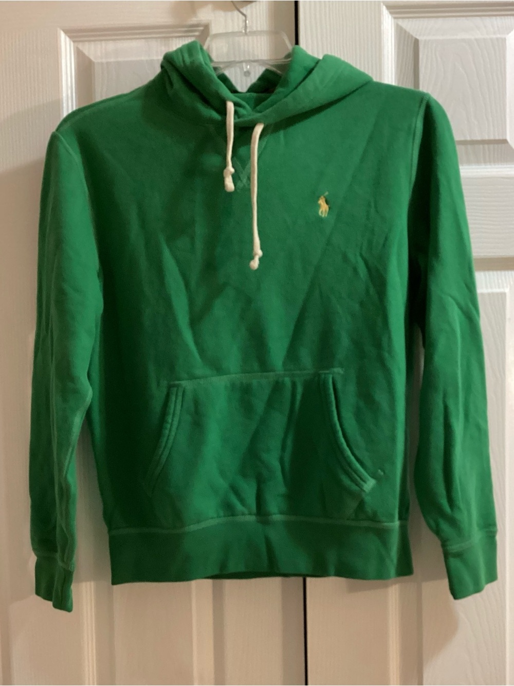 Polo by Ralph Lauren Kelly Green Hooded Pullover with Embroidered Pony